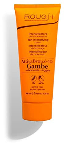 Rougj Lozione attiva bronz +40 gambe Intensificatore dell'abbronzatura, 100 ml, Senza colori artificiali, Pelle Scura
