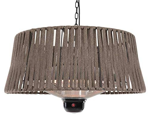 Sunred Radiatore a Soffitto Artix Corda 1800 W Alogeno con Telecomando Calorifero Riscaldamento Stufa da Esterno 8000h IP24 Marrone