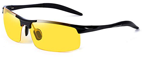 Gifftiy Nachtfahrbrille Nachtfahrbrille Auto Polarisierte Nachtsichtbrille Für Fahrer, Nachtsichtbrille, Aluminium-Magnesium-Halbrahmen-Fahrbrille-1