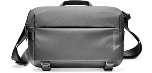 tomtoc 10L Laptop Messenger Shoulder Bag for 14-inch MacBook Pro M5, 13 MacBook Neo & Air & iPad Pro M5/Air M4, Minimalist Crossbody Bag, Water-resistant EDC Sling Pack for Business, Travel, Work