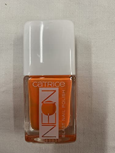Catrice Neon Blast Nail Polish, Nailpolish, Nagellack, Nr. 02 Dazzling Orange, orange, für weiche Nägel, glänzend, farbintensiv, ohne Aceton, vegan, ohne Konservierungsstoffe (10,5ml)