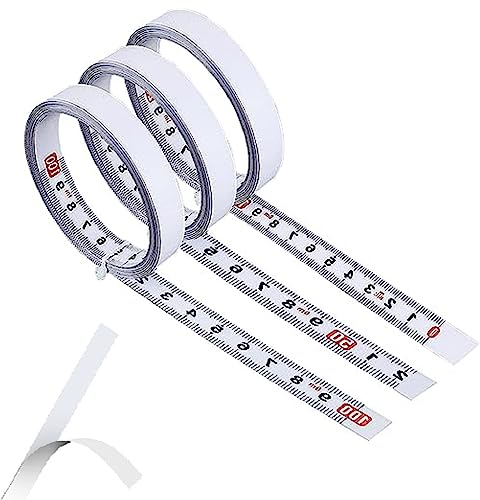 Cinta Métrica Autoadhesiva,Cinta Metrica Adhesiva 1M,Métrica Cinta Adhesiva Métrica,3 piezas Inoxidable de la Pista de Inglete Cinta Métrica,para Mostrador,Mesa de Corte,Mesa de Costura,3 estilos
