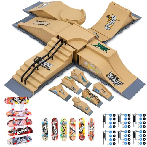 Mini Skateboards Ramp Finger Skateboard Ramp Fingerspielzeug Skateboard Set Mini Finger Skateboards Finger Skate Boarding Kinder Finger Training Finger Skateboards Fingerboards Geschenk für Kinder