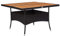 AUVYI Garten-Esstisch Schwarz Poly Rattan und Massivholz Akazie 120x120x75cm Küchentisch Biertisch Bierpong Tische Campingtisch Buffettisch Multifunktionstisch Dining Table Pokertisch