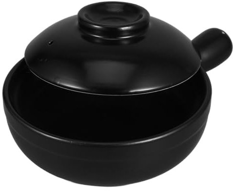 Traditional Chinese Clay Cooking Pot 600ml Black Casserole