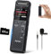 Ponovo Voice Recorder 100H Continuous Recording, 96GB Digital Voice Activated Recorder 1536Kpbs HD Dual MIC Dictaphone, 1100mAh Mini Audio Recording Device with Password for Meeting Interview Class