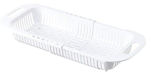 Escurreplatos multiusos telescópico, cesta de drenaje expandible para secar platos sobre fregadero