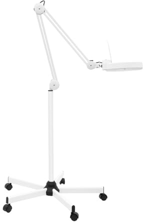 CLEADONG Lámpara con lupa LED, 5 lupas de pie, para salón de belleza, esteticistas y aficionados