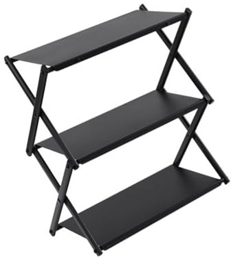 YUNGLOO Portables Camping Table Organizers Indoor Outdoor Use Picnics Backyard Tent Gears Storage NonSlip Shelves Desktop Storage Rack