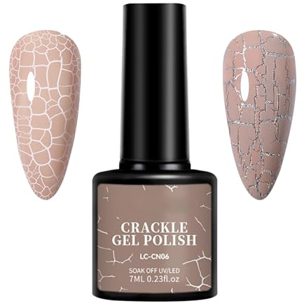 Crackle Gellack - 7 ml färskt nagellack för pepparkaksdekoration, skönhetstillbehör för dejten | manikyr för skolfester
