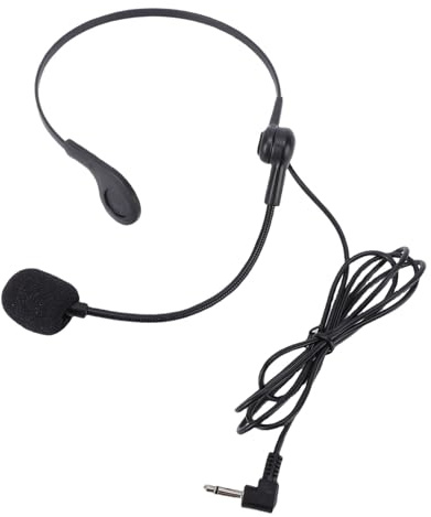 Zunate Headset Mikrofon Justerbar Bommikrofon för Röstförstärkare Lärare och Presentatörer Lätt och Bekväm 3,5 Mm Hane-kabeldesign