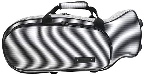 Beaumont „Pinstripe“ Trompetenkoffer Tasche für die meisten BB Trompete Lightcase Softcase Gigbag Instrumenten-Tragekoffer Umhängetasche Rucksack-Trageriemen wasserfest Geschenkidee