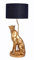 XL Tischlampe Leopard Gold Schwarz Panther Art Deco Bodenlampe (ohne Leuchtmittel) Tischleuchte 77cm cw230 Palazzo Exklusiv