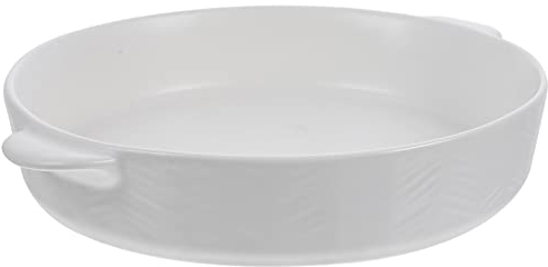 Alipis 12 Inch Round Ceramic Baking Tray Nonstick Oven Dish for Pies Pizzas and More Dishwasher Safe Ideal for Roasting Vegetables and Serving