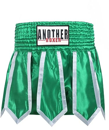 ARIASS Muay Thai Shorts, Mens MMA Cross Training Boxing Shorts, Soft Fighting Workout Shorts, BJJ Training Jiu Jitsu No Gi Wear for Martial Arts, Cage Fight, Muay Thai, BJJ(Size:XS,Color:Green)