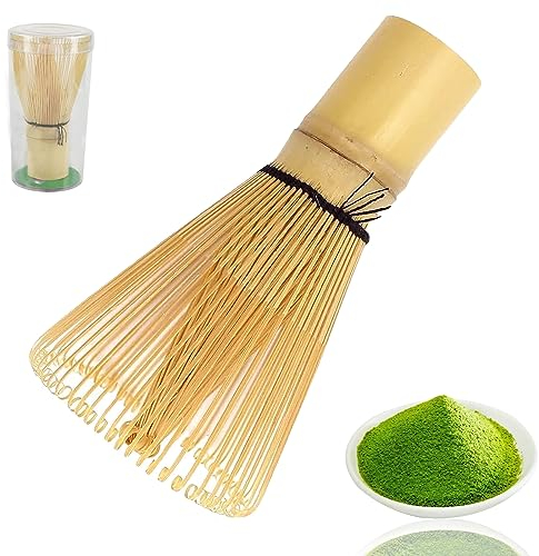 Matcha Schneebesen, Bambus-Teebesen, Original Matcha-Besen, Premium Matcha Grüner Tee Schneebesen, für Matchapulve, für Tee Zeremonie Tee Trinken, Handarbeit (Besen)