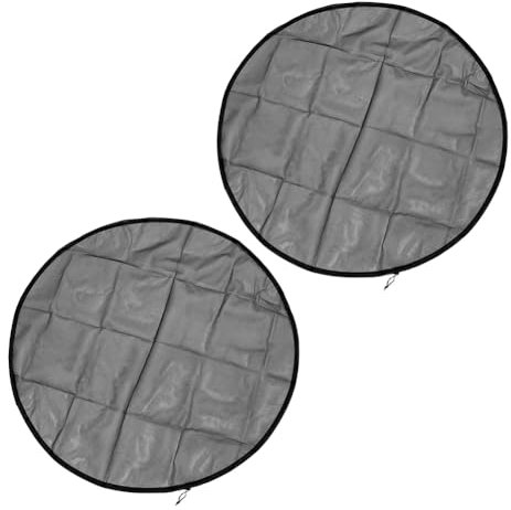 Uposao 2Pcs Rain Barrel Net Cover, Mesh Adjustable Protective Cover with Drawstring Rain Harvesting Netting Screen Protector for Outdoor Garden, Lawn, Backyard, Patio, Deck,120cm