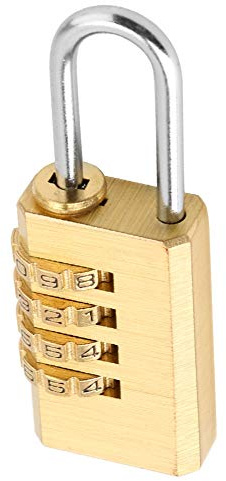 Aoaoy Blocco Combinato di Rame Password con Grillo Indurito, Mini e Durevole, per Armadietti, Bagagli, Cassette degli Attrezzi