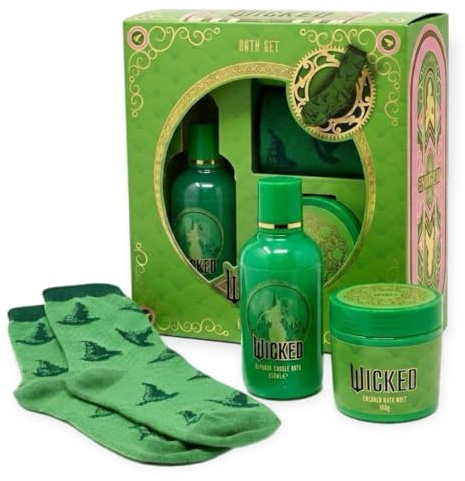 Wicked Elphaba bad gåvoset – bubbelbad, kroppssmör och strumpor – officiella onda varor