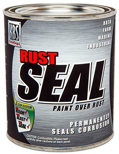 KBS Coatings 4402 Satin Black Rustseal -1 quart, Covers 50 Sq Ft, Proven Rust Prevention