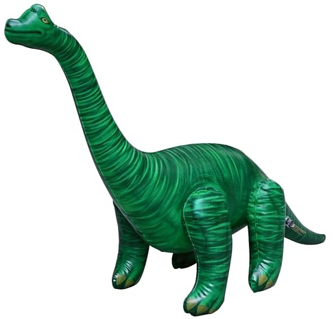 Jet Creations Inflatable Brachiosaurus Dinosaur Toy, 28” Tall/48” Long, Green Prehistoric Animal, Jurassic-Themed Decor, Pool Fun, Party, Photo Prop