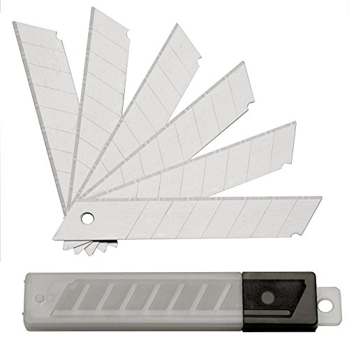 100 Abbrechklingen 18 mm 0,5 mm für Cuttermesser, Ersatzklingen, eisgehärtet