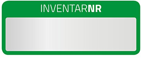 AVERY Zweckform 6908 Polyester Inventaretiketten (stark selbstklebend, strapazierbar, Kleinformat, 50x20 mm, 50 Aufkleber auf 10 Blatt) silber/grün