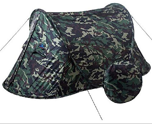 Gocher Al Aire Libre Portátil Automático Pop Up Carpa Camuflaje Senderismo Camping Tienda de Pesca Tienda Ultraligera Impermeable para 1-2 Personas - （Camo）