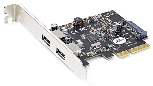 StarTech.com 2-Port USB PCIe Adapter - 10Gbit/s pro Port - USB 3.2 Gen 2 Typ-A PCI Express 3.0 x2 Host Controller Erweiterungskarte - Add-On Karte - Full/Low Profile - Windows&Linux (PEXUSB312A3)