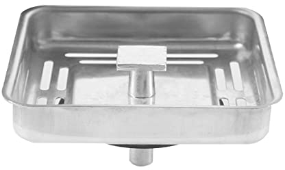 Escurridor cuadrado para fregadero, acero inoxidable, para cocina, baño, hogar, fregadero, desagüe de malla antibloqueo, cesta de colador, tapón de desagüe