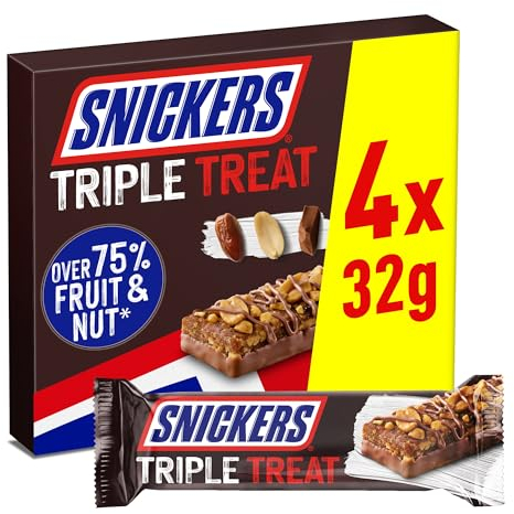 Snickers Fruit & Nut Milk Chocolate Snack Bars Multipack 4 x 32g