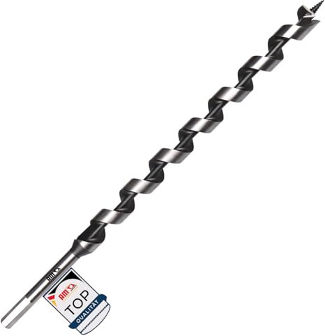 AM-Zerspanungstechnik - Punta per trapano a serpente, 22 mm – 400 mm, punta per legno lunga | Lewis elicoidale (diametro 22 x 400 mm)