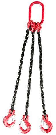 NISMIA 2T chaîne de Suspension Haute résistance, chaîne de Levage de Poids, Crochet en Acier allié Haute résistance, pour Grue bâtiments aciéries capacité,2t,1 Metre