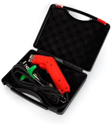 Estabeter Styroporschneider 220V 190W Heißdrahtschneider 0-650℃ mit Gummi 3M Kabel, Styrodur Schneider Elektrisch, 200 mm Schneidgähnen, Für Schaum, Schwamm (Rot)