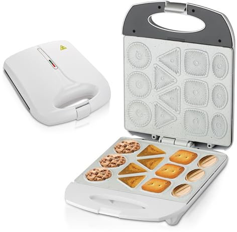 Machine À Biscuits 13 Trous, Presse À Biscuits 1400 W avec Indicateur LED Antiadhésif, Facile À Nettoyer, Machine À Biscuits Électrique, Opération Simple, Quelques Minutes Seulement