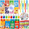90 Stück Bowling Mitgebsel Kindergeburtstag für Jungen 6 7 8 9 10 Jahre Zauberstifte kinder & Notizblock Geschenktüten LED-Schlüsselanhänger Silikonarmband Bowling Give aways Gastgeschenke für Kinder
