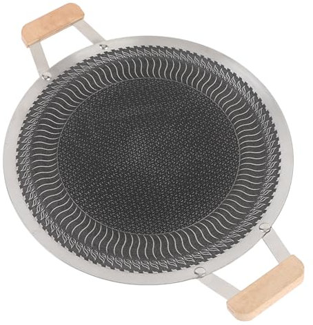 HEEPDD Canna Barbecue Coreana per Grill Rotondo BBQ Coglione in Acciaio Inossidabile Anche Distribuzione di Calore e Facile Pulizia Multiuso Usate Esterno (34 cm)