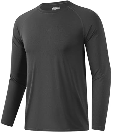 HYCOPROT Camiseta Manga Larga Hombre Transpirable Secado Rápido Deportiva Playera Atletico Camisetas Gimnasio Entrenamiento Long Sleeve Shirts Rendimiento Senderismo Ciclismo Casual Aire Libre Uso