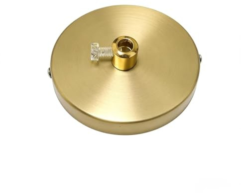 AstrizLamp 1 Fori Rosone Lampadario 15cm Rotonda Rosetta da Soffitto Oro, Ferro 1 Vie Coprifilo per lampadario Fissaggio a soffitto con accessorio per plafoniere, lampade a sospensione
