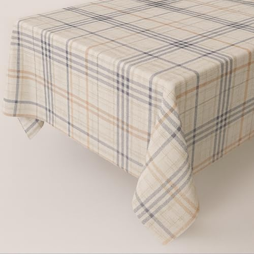 Galeone - Biancheria e Tessuti | Mollettone Tavolo Fantasia [ANTISCIVOLO, ANTIMACCHIA] Copritavolo Gommato | Mollettone - Antigraffio - Antiurto - Lavabile | Larghezza Innovativa 140X180 - Quadri