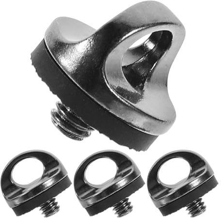 Generico Set 4 Pezzi Vite per Fotocamera Anello a Vite 1/4 Antiscivolo Staffa di Montaggio Portatile a Sgancio Rapido per Treppiede Colore Grigio Scuro