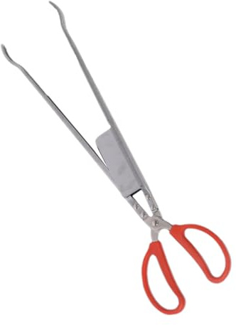 GOOHOCHY Pinza per Anguille in Acciaio Inox 52 Cm Design a Forbice, Morsetto Antiscivolo per Granchi, Aragoste e Crostacei, Accessorio da Cucina per Uso Domestico e All’aperto, per