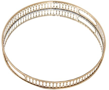 ALCXAZS Elegante Bandeja para Maquillaje, Bandeja con Espejo, solución de Almacenamiento de Joyas para la decoración del hogar y Diario. La combinación de