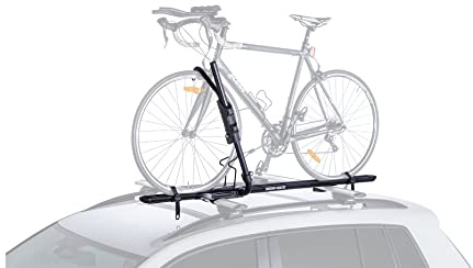 Rhino Rack Bike Roof Rack for Most Bikes, Secure Ratcheting Arm, Three Locking Systems, Ergonomic Handle, Universal Mounting for All Vehicles, Fits Most Bikes (RBC050)