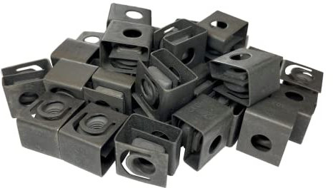 RackGold Black 10-32 Slide-on Cage Nuts 25 Pack USA Made