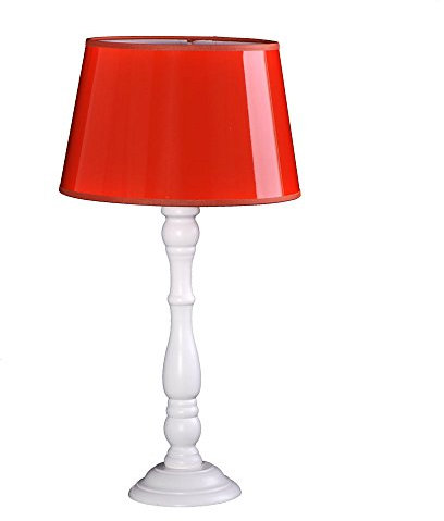 Tischleuchte Shabby chic Boston Weiß 8005329 Lampenschirm Lack pvc Orange