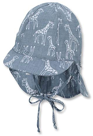 Sterntaler Baby - Jungen Pet met klep M. nekbescherming 1612130 Winter Hut, Blau, 47 EU