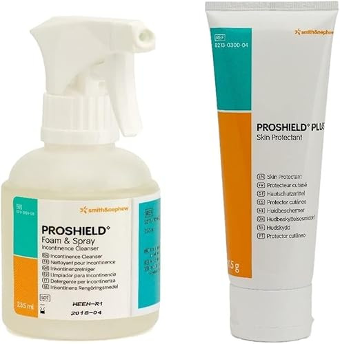 Proshield New Skin Care Kit | Incontinence Care Barrier Cream & Cleansing Foam | Dual Action Protection & Cleaning