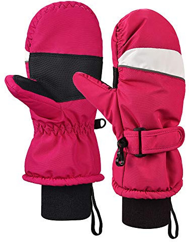LANZON Skihandschuhe für Kinder (Rosa, S: 2-5 Jahre alt)