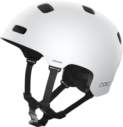 POC Crane MIPS Fahrradhelm - Leichter, strapazierfähiger und druckstabiler Helm mit einem einzigartigen, doppelt verstärkten EPS-Einsatz, Hydrogen White Matt